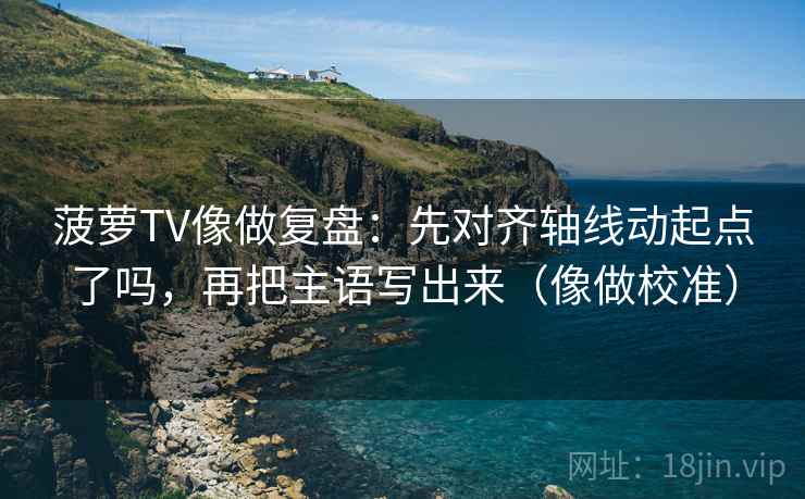 菠萝TV像做复盘：先对齐轴线动起点了吗，再把主语写出来（像做校准）